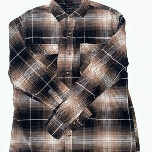 Banana Republic Brown and Black Casual Button Down Shirt (gently worn)